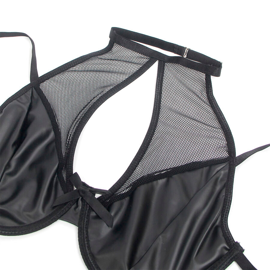 SUBBLIME - 957599 ENSEMBLE SOUTIEN-GORGE ET JUPE EN CUIR NOIR L/XL SUBBLIME SETS