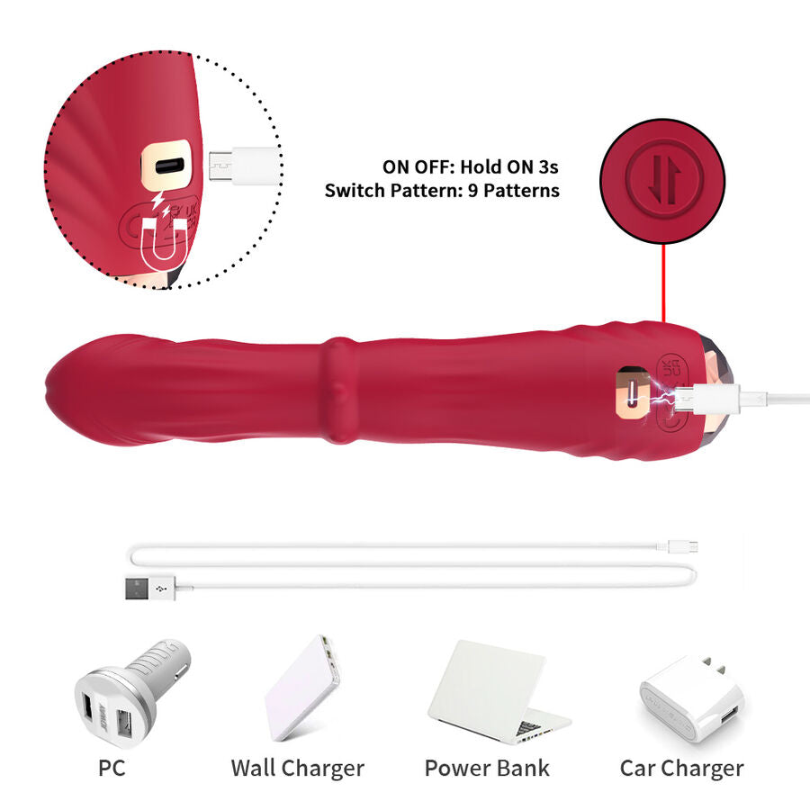 ARMONY - DILDO VIBRATEUR POINT A THERMO-RÉGLABLE ROUGE ARMONY VIBRATORS