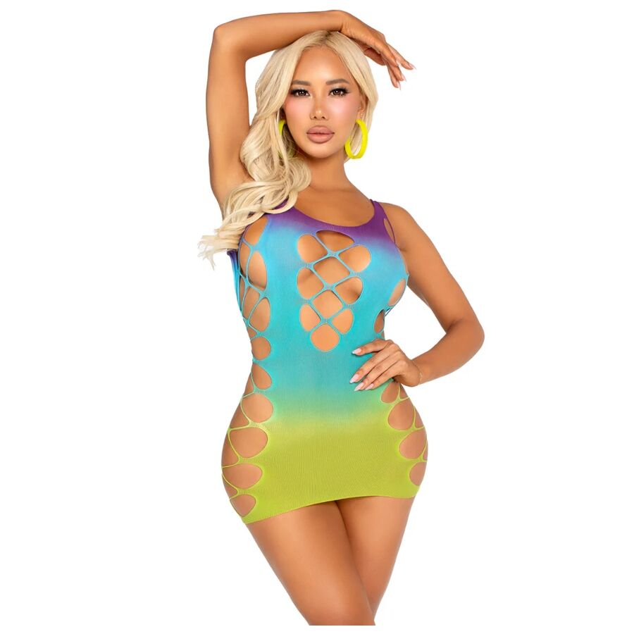 LEG AVENUE - MINI ROBE SANS COUTURE AVEC OUVERTURES OCÉAN LEG AVENUE DRESSES
