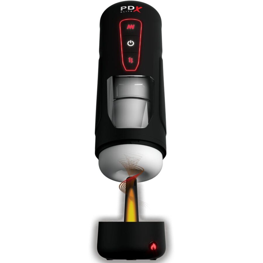 PDX ELITE - MASTURBATEUR AUTOMATIQUE MILK ME HOTTER AVEC VIBRATION À EFFET DE POUSSÉE ET DE CHALEUR PDX ELITE