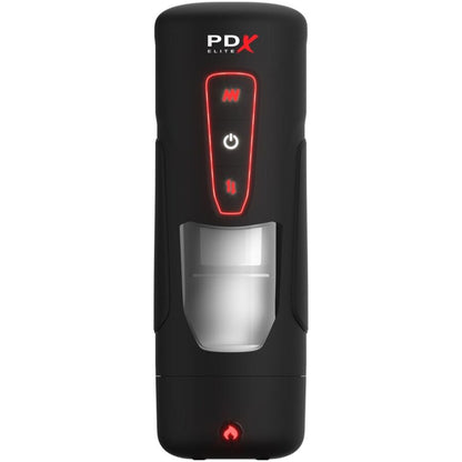 PDX ELITE - MASTURBATEUR AUTOMATIQUE MILK ME HOTTER AVEC VIBRATION À EFFET DE POUSSÉE ET DE CHALEUR PDX ELITE