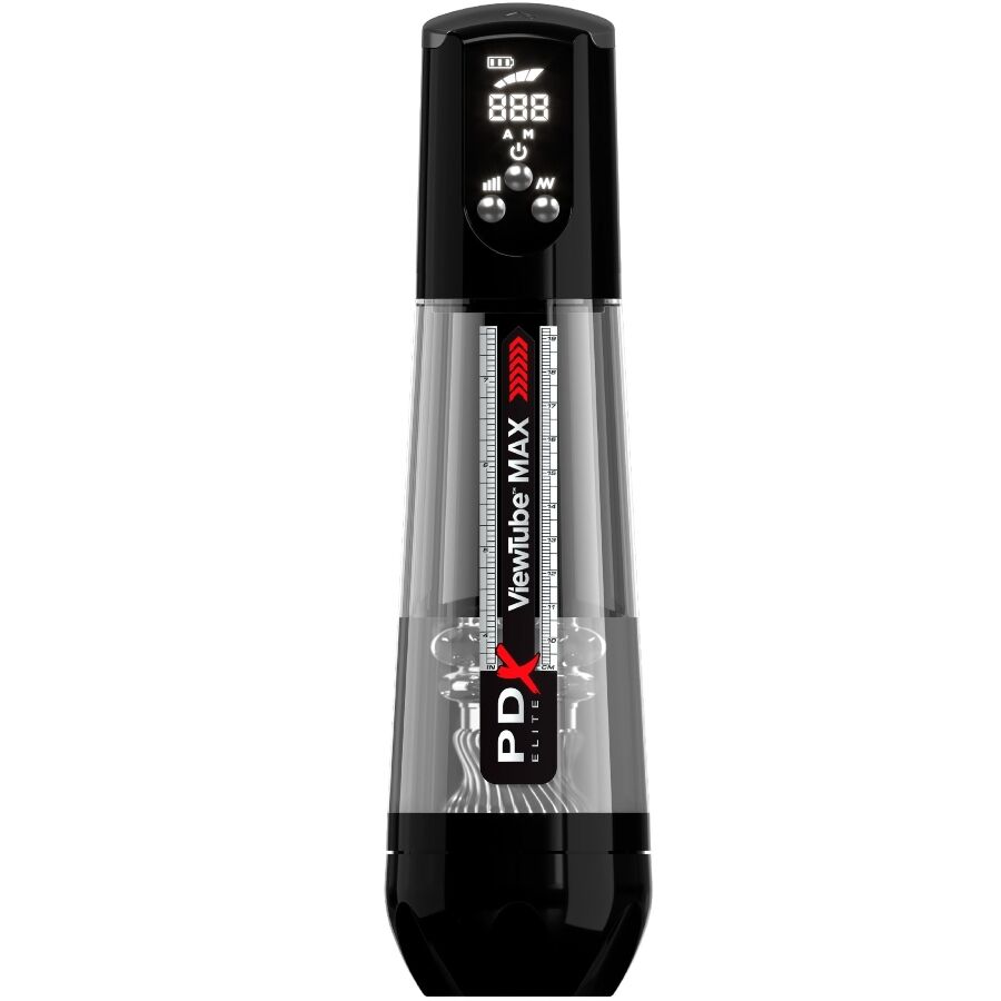 PDX ELITE - VIEWTUBE MAX VIEW MASTURBATEUR AUTOMATIQUE AVEC ASPIRATION TRANSPARENTE PDX ELITE