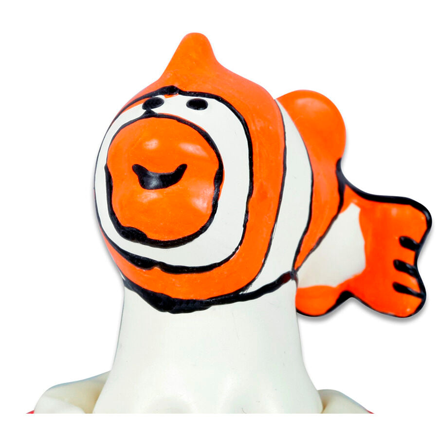 CONDOMERIE - PRÉSERVATIFS FANTAISIE PEINTS À LA MAIN POISSON ORANGE CONDOMERIE