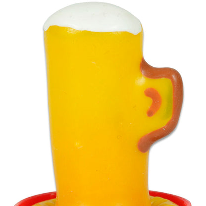 CONDOMERIE - PRÉSERVATIFS FANTAISIE PEINTS À LA MAIN VERRE DE BIÈRE CONDOMERIE