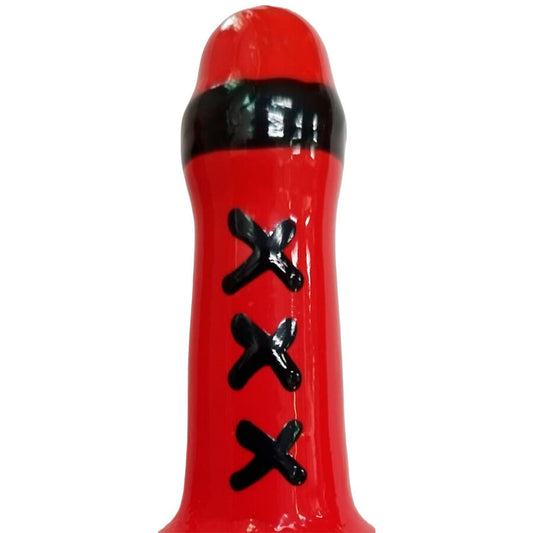 CONDOMERIE - PRÉSERVATIFS FANTAISIE PEINTS À LA MAIN AMSTERDAM ROUGE CONDOMERIE