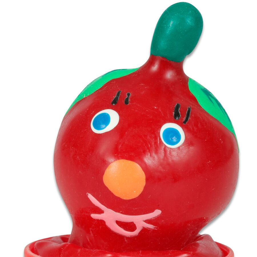 CONDOMERIE - PRÉSERVATIFS FANTAISIE PEINTS À LA MAIN TOMATE CONDOMERIE