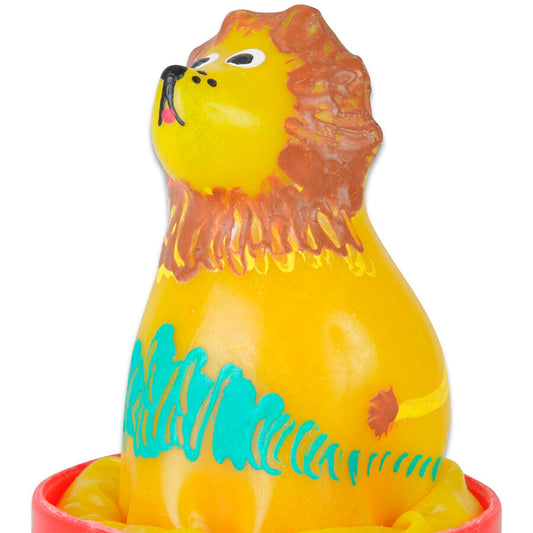 CONDOMERIE - PRÉSERVATIFS FANTAISIE PEINTS À LA MAIN LION ASSIS CONDOMERIE