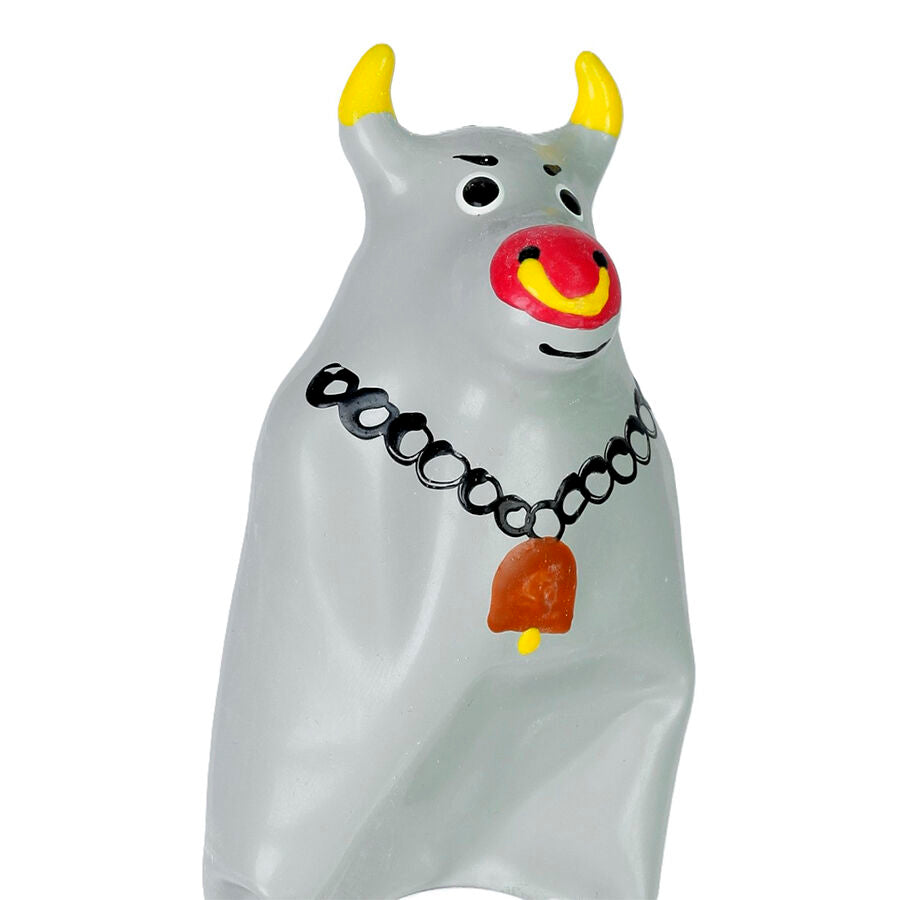 CONDOMERIE - PRÉSERVATIFS FANTAISIE PEINTS À LA MAIN TAUREAU GRIS MODÈLE XL CONDOMERIE
