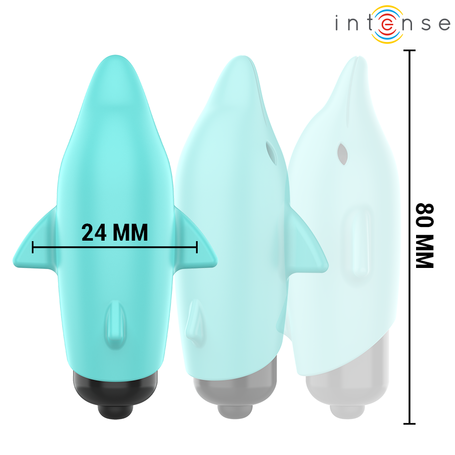 INTENSE - ECHO BALLE VIBRANTE BLEU DAUPHIN 8 X 4,7 CM INTENSE FUN TOYS