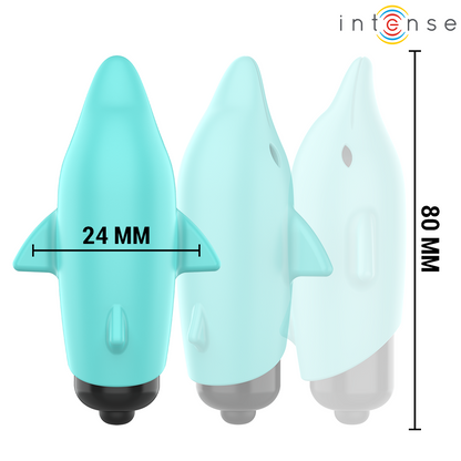 INTENSE - ECHO BALLE VIBRANTE BLEU DAUPHIN 8 X 4,7 CM INTENSE FUN TOYS