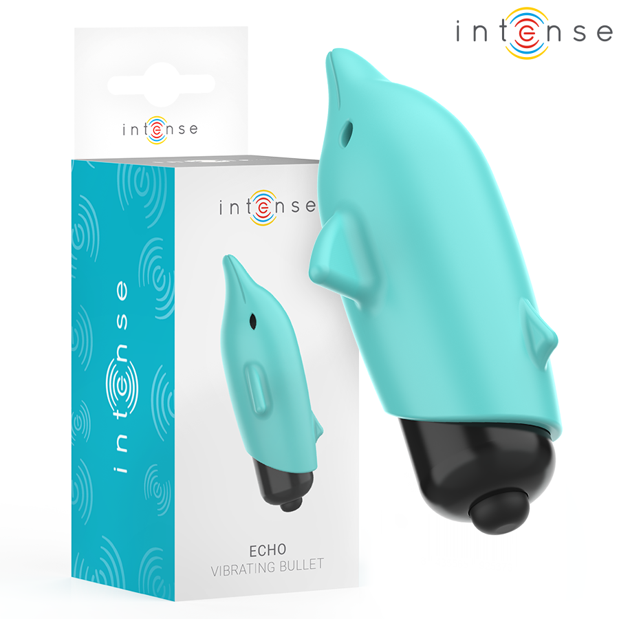 INTENSE - ECHO BALLE VIBRANTE BLEU DAUPHIN 8 X 4,7 CM INTENSE FUN TOYS