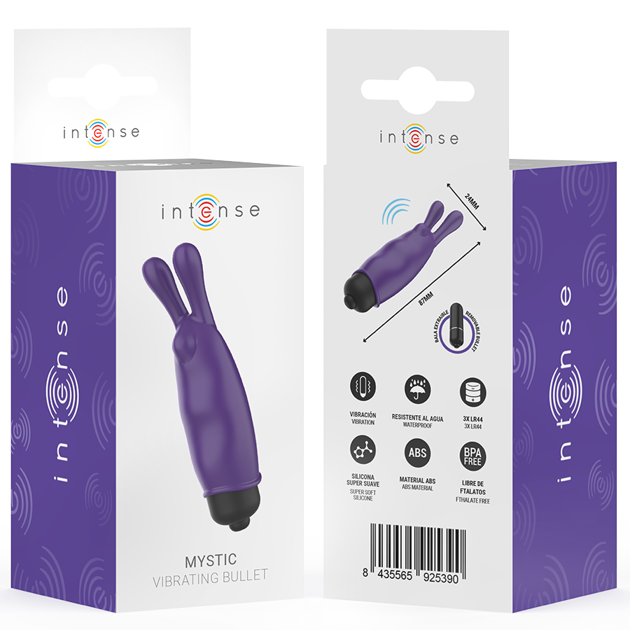 INTENSE - BALLE VIBRANTE VIOLET MYSTIQUE 8,7 X 2,4 CM INTENSE FUN TOYS