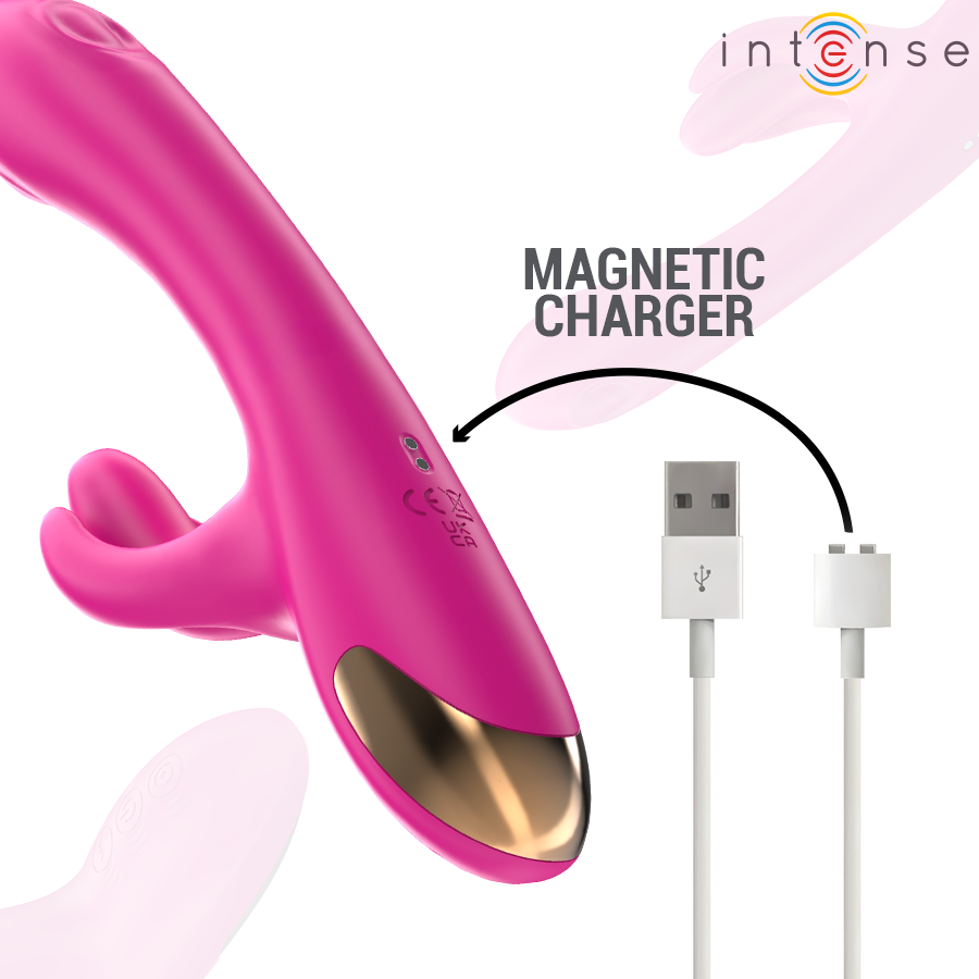 INTENSE - BRITNEY VIBRATEUR LAPIN MULTIFONCTION 23 CM ROSE INTENSE HIGH TECH