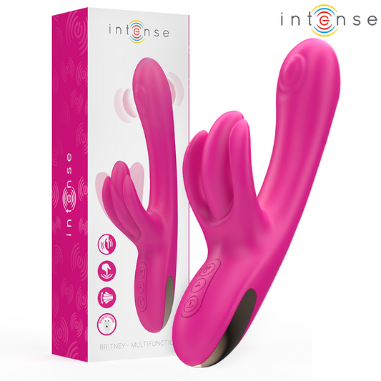 INTENSE - BRITNEY VIBRATEUR LAPIN MULTIFONCTION 23 CM ROSE INTENSE HIGH TECH