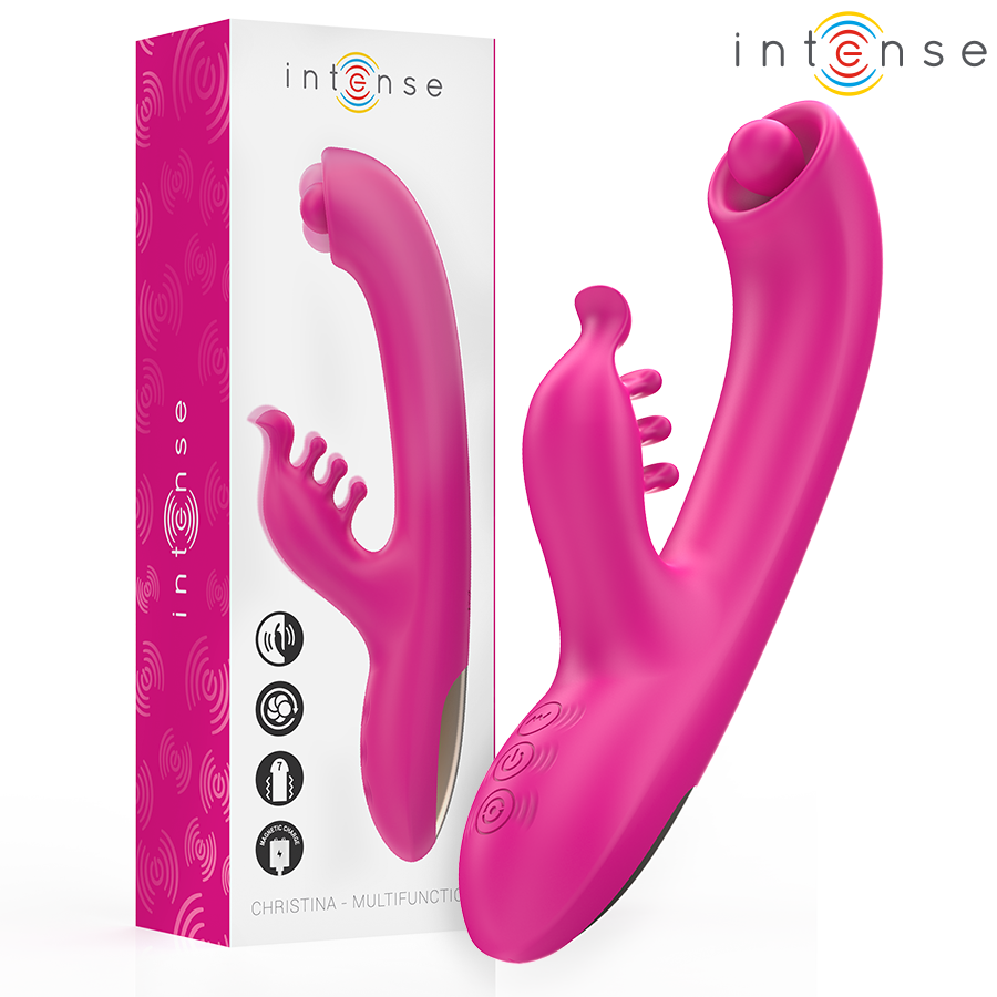 INTENSE - CHRISTINA VIBRATEUR LAPIN MULTIFONCTION 22,5 CM ROSE INTENSE HIGH TECH