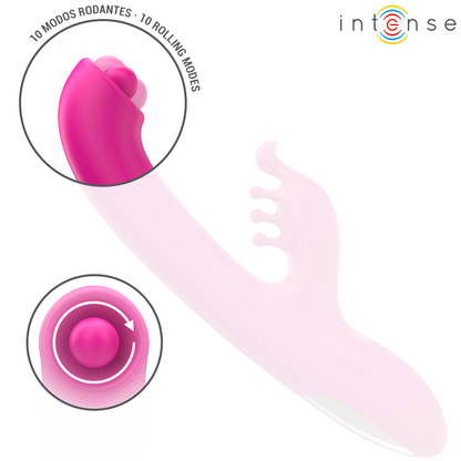 INTENSE - CHRISTINA VIBRATEUR LAPIN MULTIFONCTION 22,5 CM ROSE INTENSE HIGH TECH