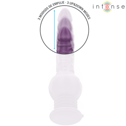 INTENSE - VIBRATEUR MULTIFONCTION TATUM AVEC VIBRATION DE HAUT EN BAS 24 CM VIOLET INTENSE HIGH TECH