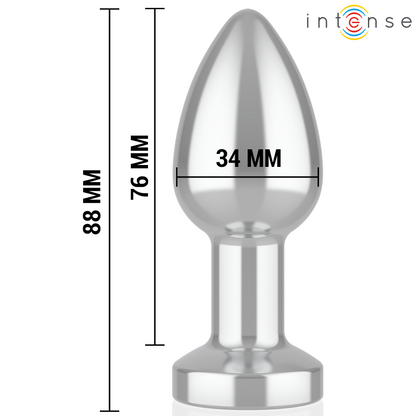 INTENSE - PLUG ANAL 10 VIBRATIONS MÉTAL AVEC TÉLÉCOMMANDE M INTENSE ANAL TOYS