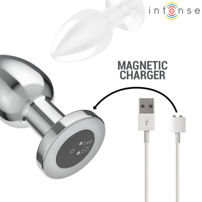 INTENSE - PLUG ANAL 10 VIBRATIONS MÉTAL AVEC TÉLÉCOMMANDE L INTENSE ANAL TOYS