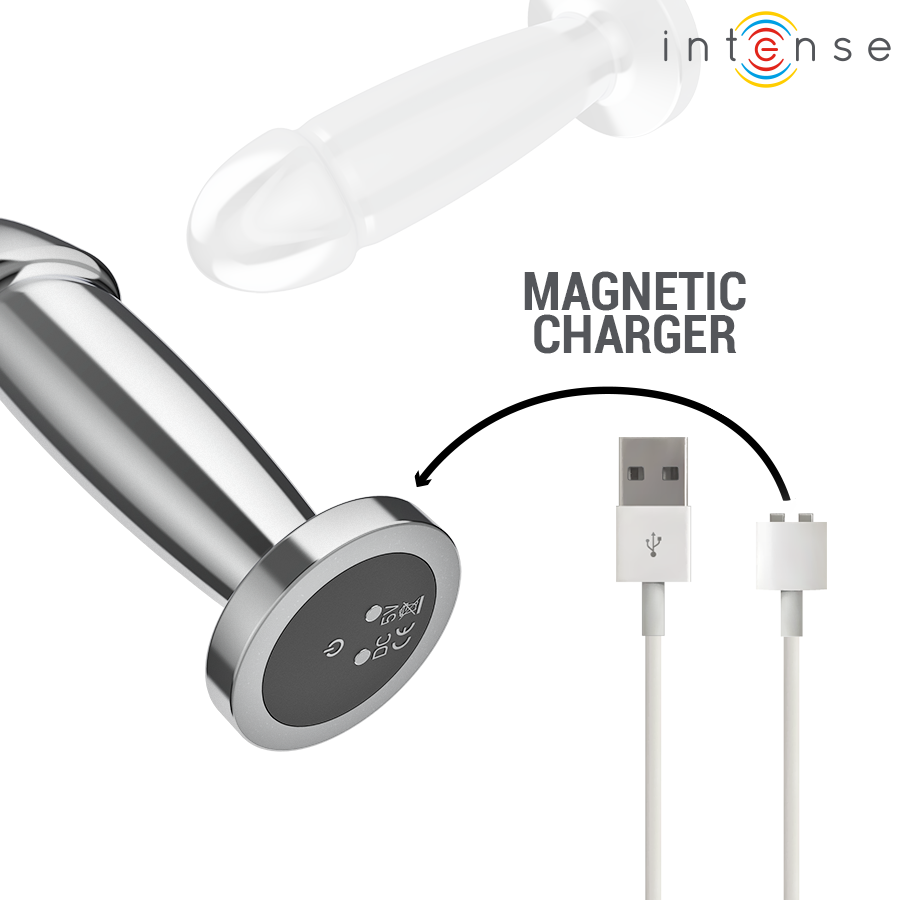 INTENSE - PLUG ANAL 10 VIBRATIONS GODE MÉTALLIQUE AVEC TÉLÉCOMMANDE S INTENSE ANAL TOYS