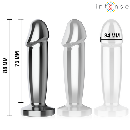 INTENSE - PLUG ANAL 10 VIBRATIONS GODE MÉTALLIQUE AVEC TÉLÉCOMMANDE S INTENSE ANAL TOYS
