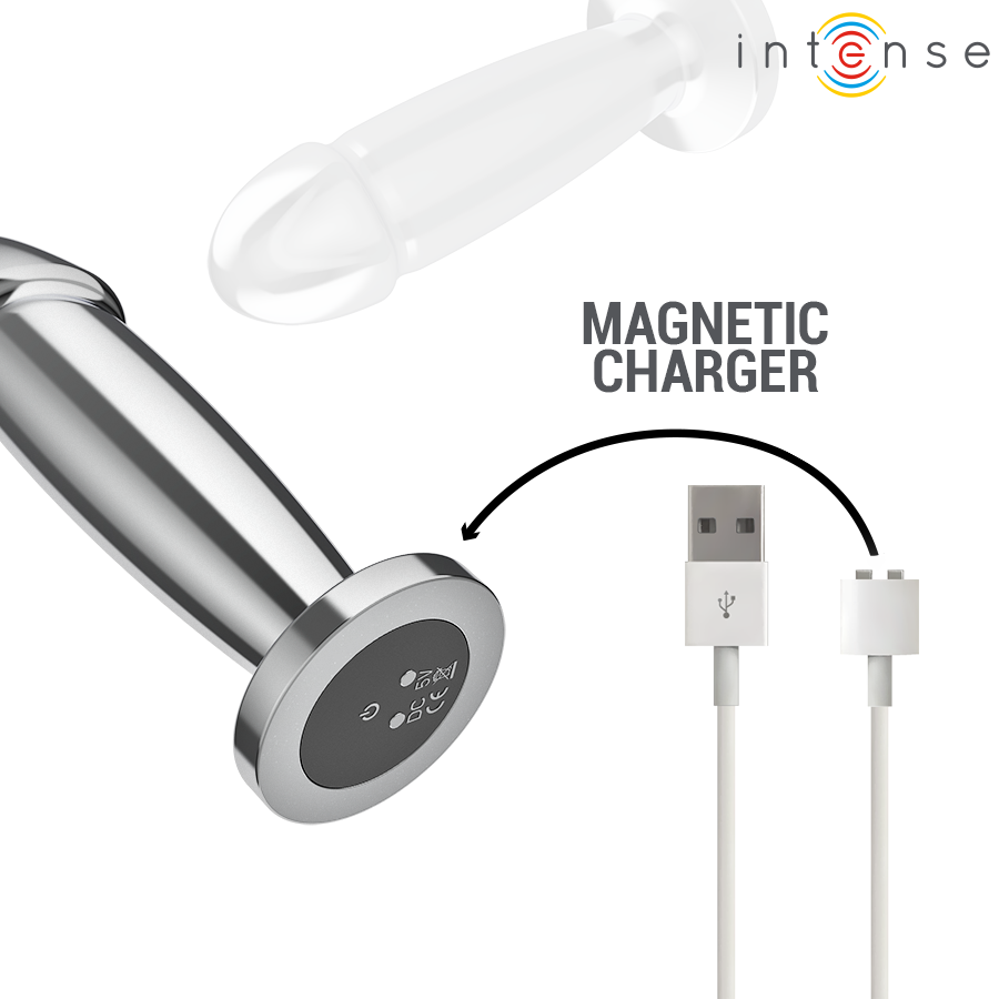 INTENSE - PLUG ANAL 10 VIBRATIONS GODE MÉTALLIQUE AVEC TÉLÉCOMMANDE M INTENSE ANAL TOYS