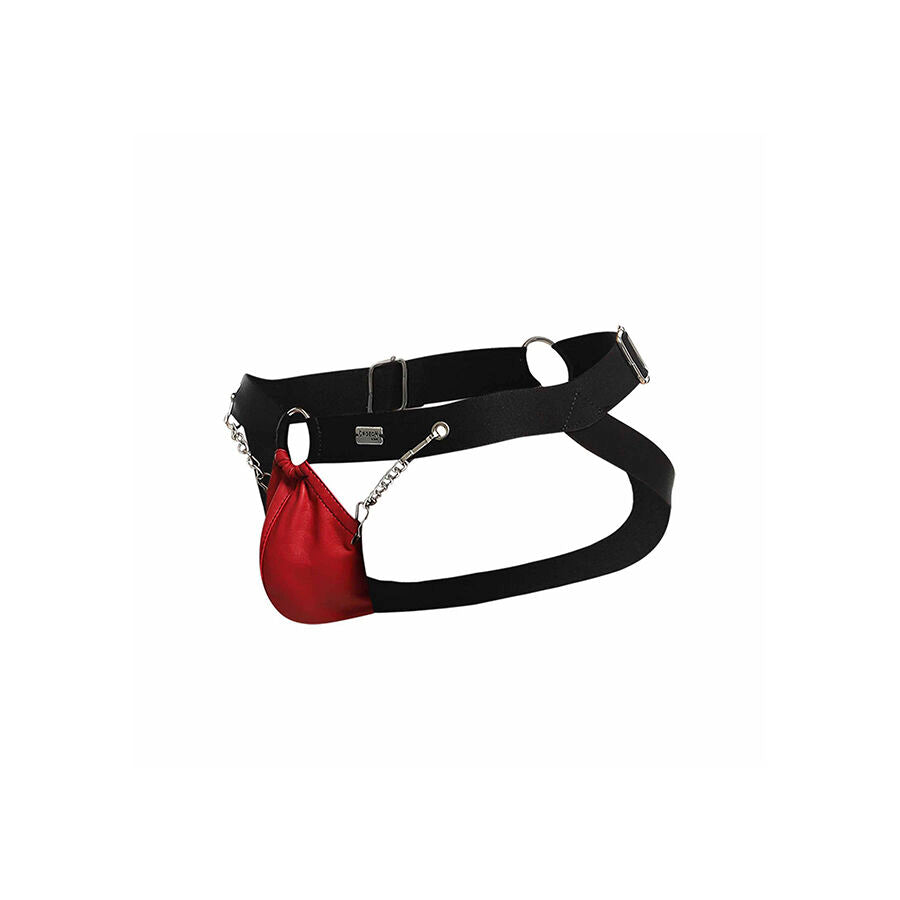 MOB - JOCKSTRAP ROUGE DNGEON AVEC CHAÎNES TAILLE UNIQUE MOB
