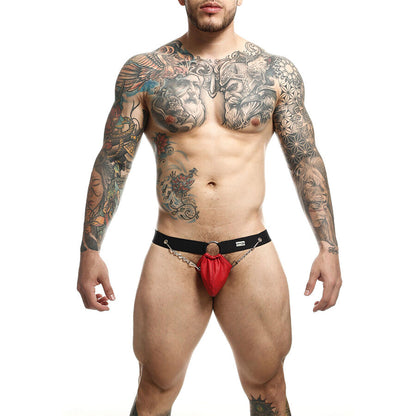 MOB - JOCKSTRAP ROUGE DNGEON AVEC CHAÎNES TAILLE UNIQUE MOB