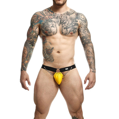 MOB - JOCKSTRAP JAUNE DNGEON AVEC CHAÎNES TAILLE UNIQUE MOB