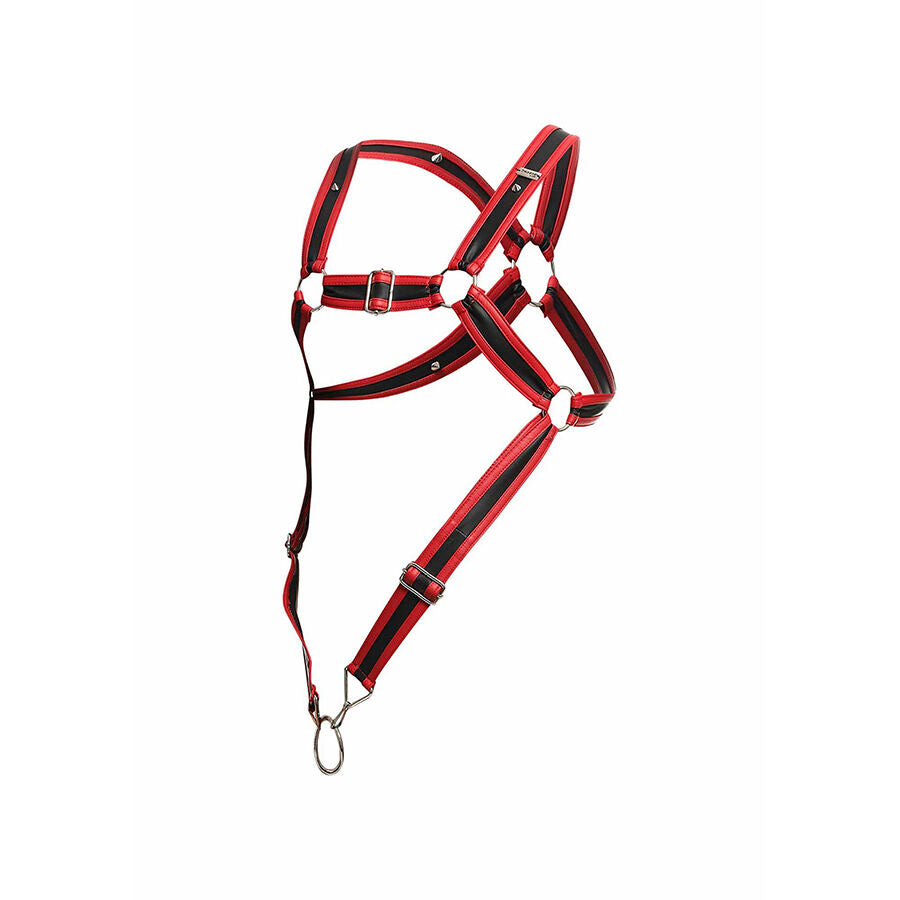 MOB - HARNAIS PÉNIS CROISE ROUGE DNGEON TAILLE UNIQUE MOB