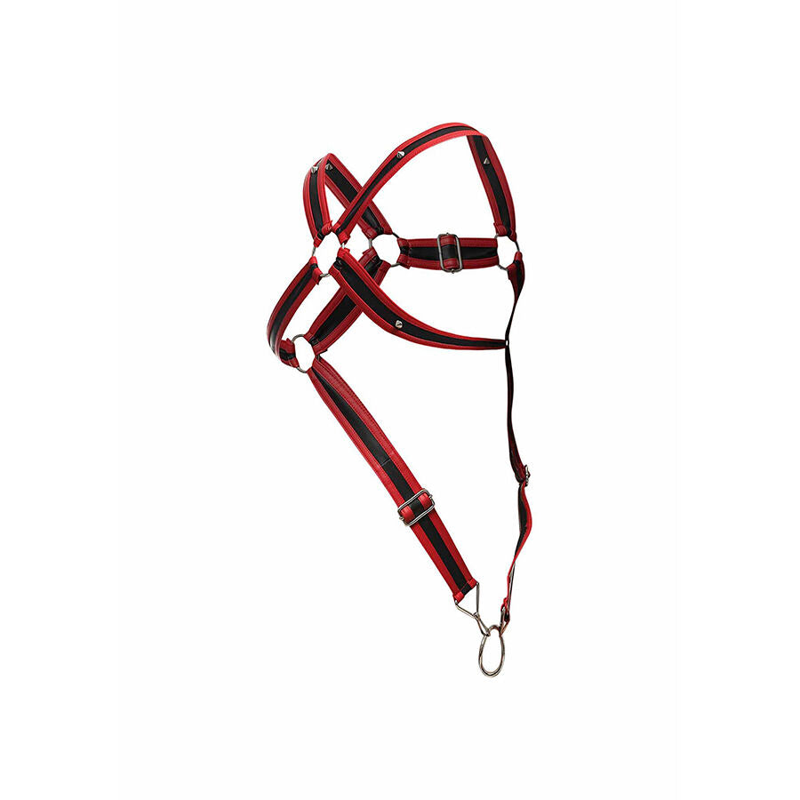 MOB - HARNAIS PÉNIS CROISE ROUGE DNGEON TAILLE UNIQUE MOB