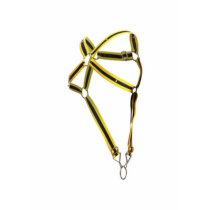 MOB - HARNAIS PÉNIS CROISÉ JAUNE DNGEON TAILLE UNIQUE MOB