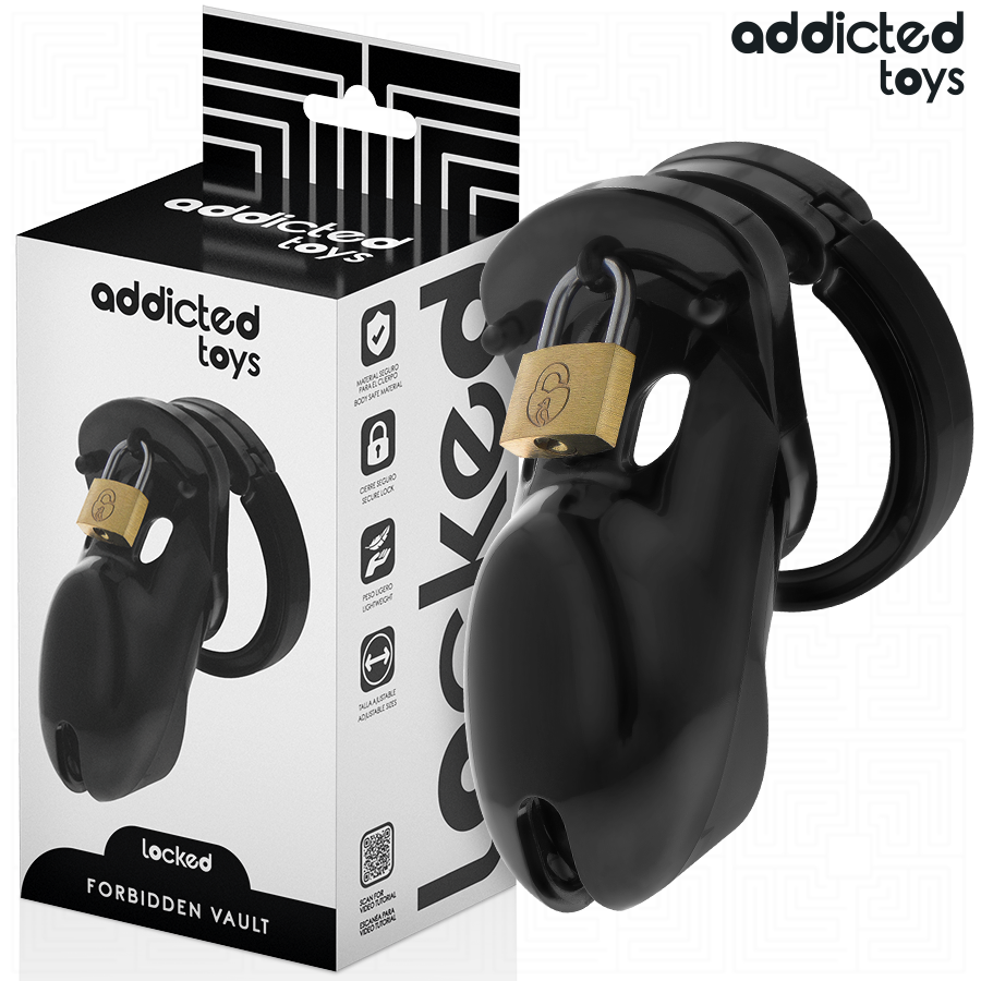 ADDICTED TOYS LOCKED - CAGE À PÉNIS INTERDITE 10 CM ADDICTED TOYS LOCKED
