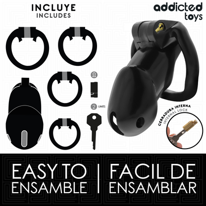 ADDICTED TOYS LOCKED - MINDNIGHT CELL CAGE À PÉNIS TAILLE L ADDICTED TOYS LOCKED