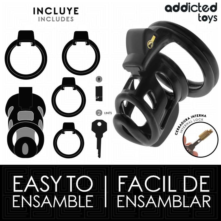 ADDICTED TOYS LOCKED - CAGE À PÉNIS GILDEN CAGE 8,5 CM ADDICTED TOYS LOCKED