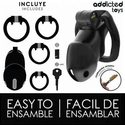 ADDICTED TOYS LOCKED - MINDNIGHT CELL CAGE À PÉNIS TAILLE M ADDICTED TOYS LOCKED