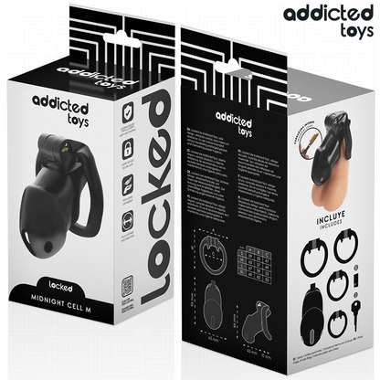 ADDICTED TOYS LOCKED - MINDNIGHT CELL CAGE À PÉNIS TAILLE M ADDICTED TOYS LOCKED