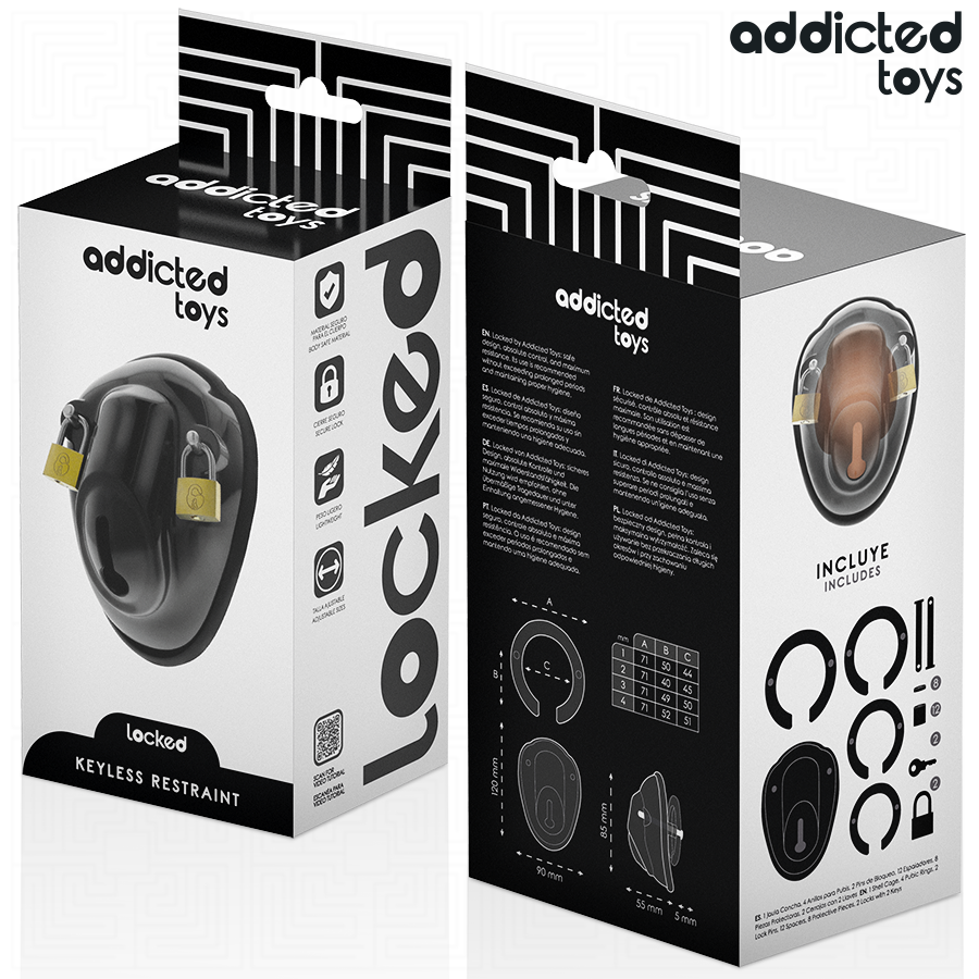 ADDICTED TOYS LOCKED - À PÉNIS VERROUILLÉE SANS CLÉ 11,5 CM ADDICTED TOYS LOCKED