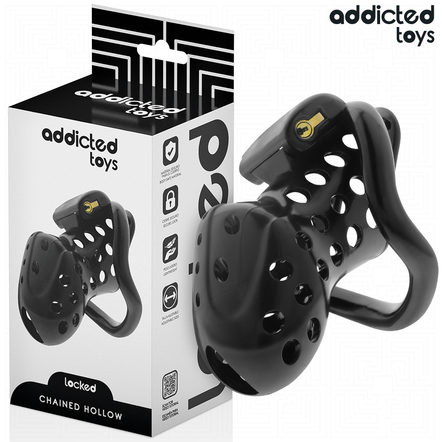 ADDICTED TOYS LOCKED - À PÉNIS CREUSE ENCHAÎNÉE 10,5 CM ADDICTED TOYS LOCKED