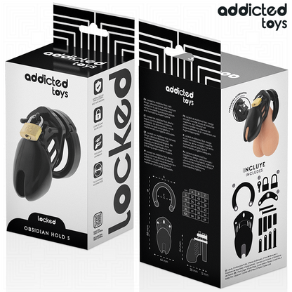 ADDICTED TOYS LOCKED - CAGE À PÉNIS OBSIDIAN HOLD TAILLE S ADDICTED TOYS LOCKED