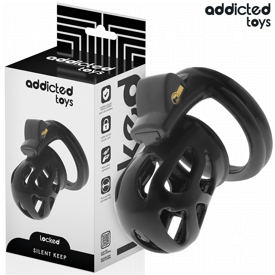 ADDICTED TOYS LOCKED - CAGE À PÉNIS SILENCIEUSE 7,5 CM ADDICTED TOYS LOCKED