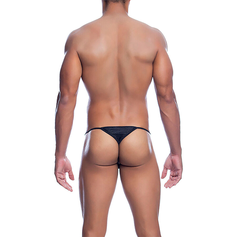 MOB - STRING EN V EN MICROFIBRE NOIR TAILLE S/M MOB