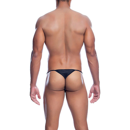 MOB - STRING EN V EN MICROFIBRE NOIR TAILLE S/M MOB