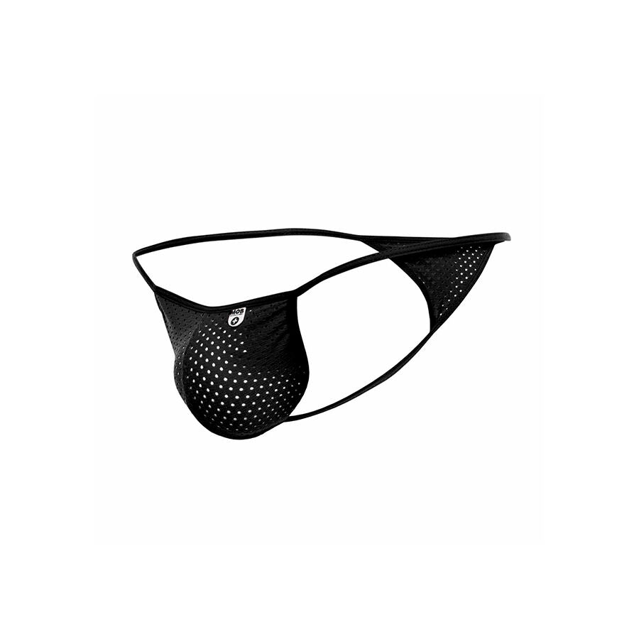 MOB - STRING EN V EN MICROFIBRE NOIR TAILLE S/M MOB