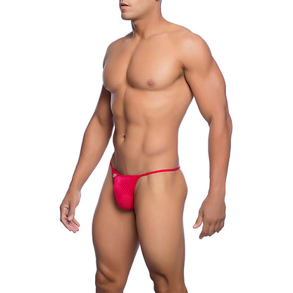 MOB - STRING V EN MICROFIBRE ROUGE TAILLE L/XL MOB