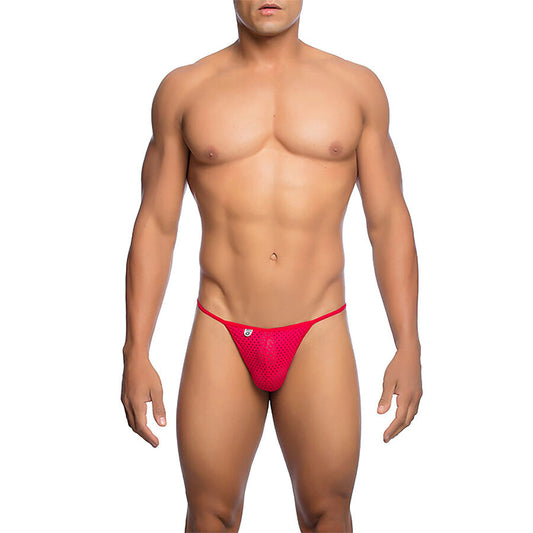 MOB - STRING EN V MICROFIBRE ROUGE TAILLE S/M MOB