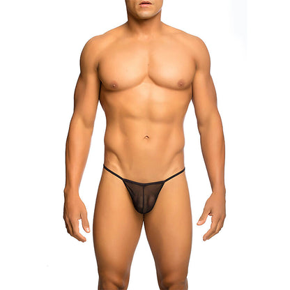 MOB - STRING TRANSPARENT EN FORME DE T NOIR TAILLE L/XL MOB