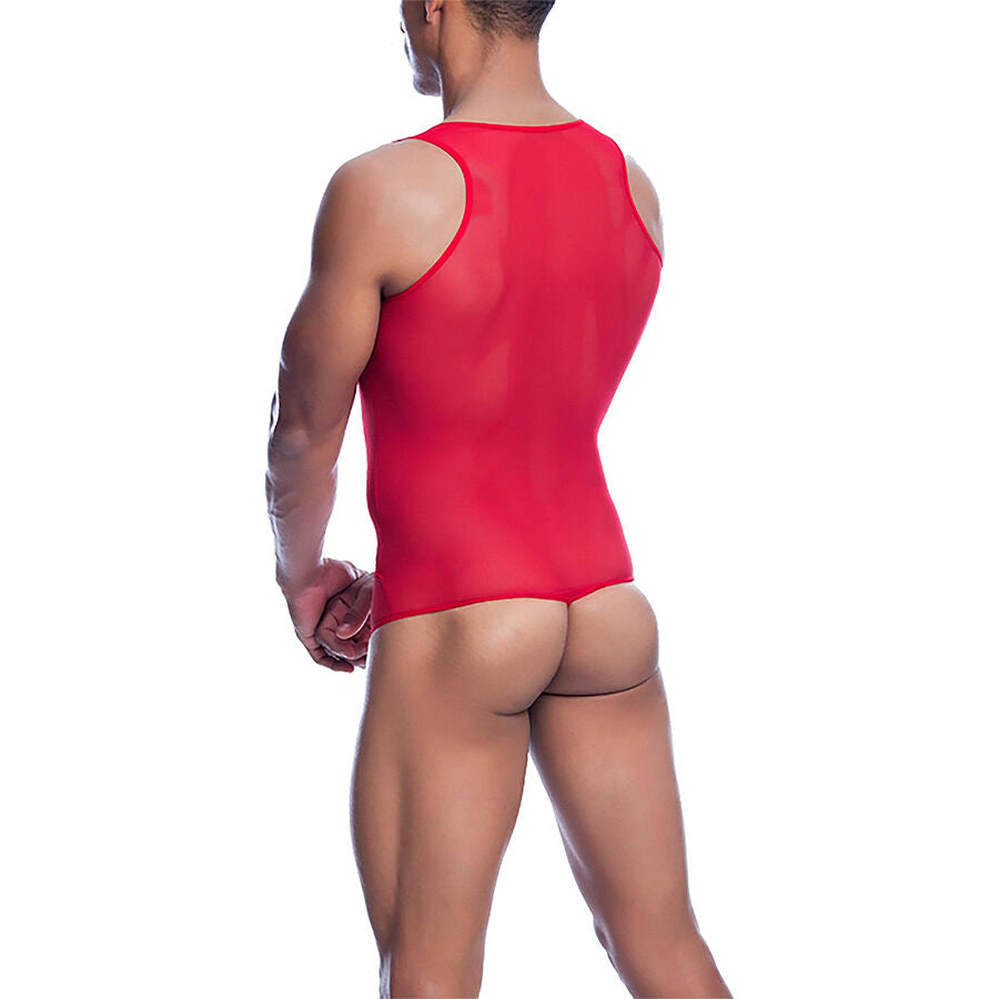 MOB - BODY TRANSPARENT ROUGE TAILLE S/M MOB