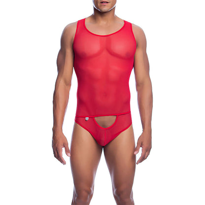 MOB - BODY TRANSPARENT ROUGE TAILLE S/M MOB