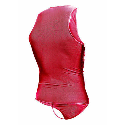 MOB - BODY TRANSPARENT ROUGE TAILLE S/M MOB